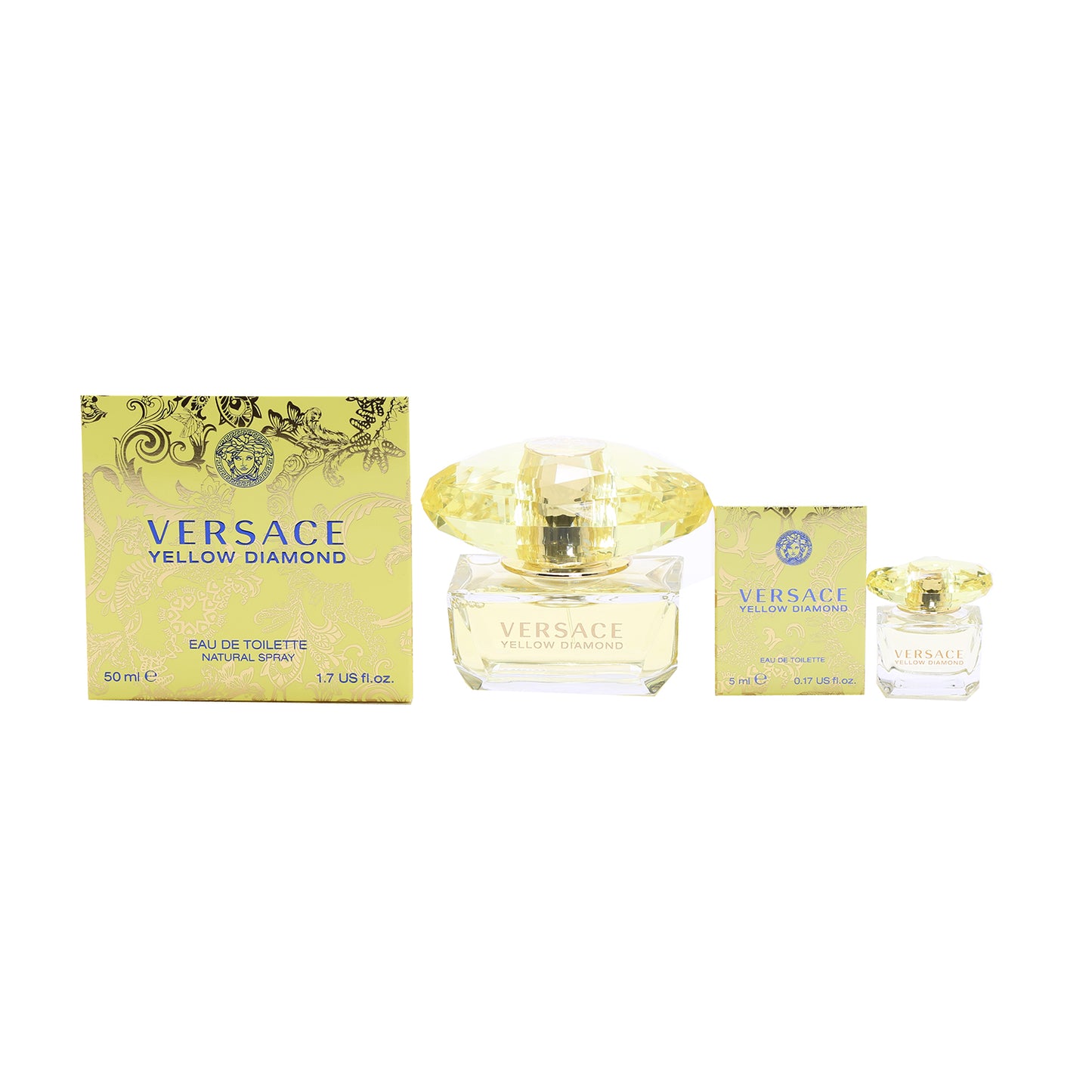 DUO VERSACE YELLOW DIAMONDS 3 OZ EDT SP/1.7  OZ EDT SPRAY