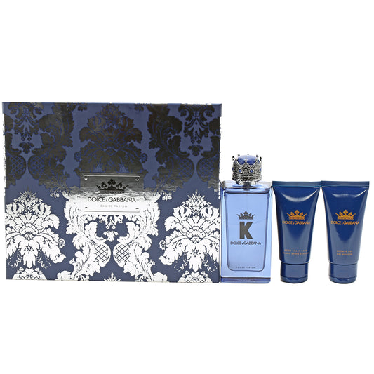 DOLCE & GABBANA K MENS SET 3.4 EDP/ 1.7 AS/ 1.7 SG