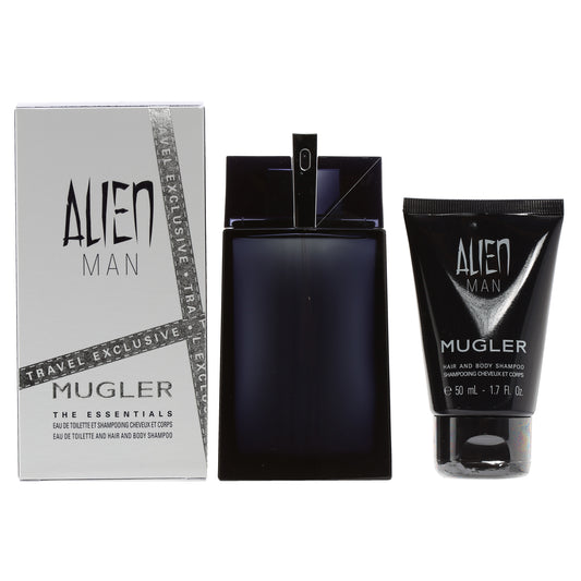 THIERRY MUGLER ALIEN MAN SET 1.7 REF EDT/HAIR & BDY SHAMPOO