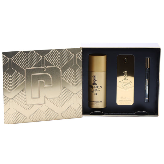 PACO RABANNE ONE MILLION SET3.4 EDT/5.1 DEO SPRAY/.34 MINI