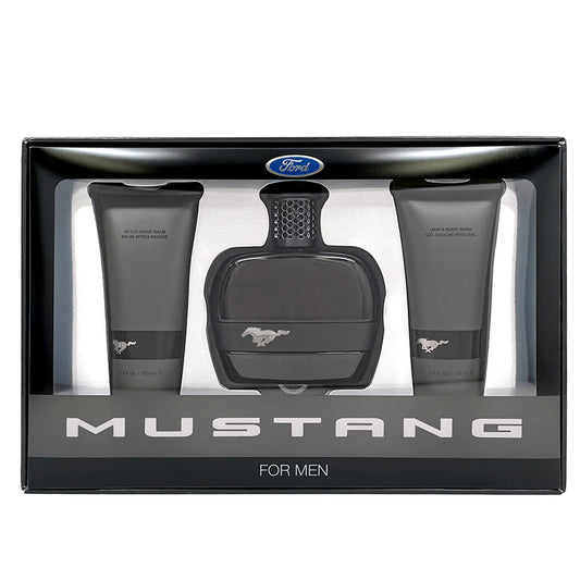 MUSTANG BLACK MENS SET 6.7 BODY SPRAY/ .5 EDT