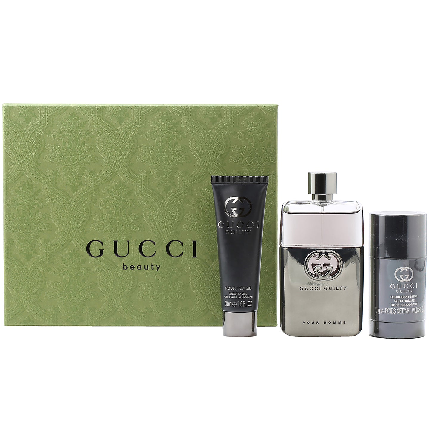 GUCCI GUILTY POUR HOMME MENSET 3 OZ EDT/2.5 DEO/1.