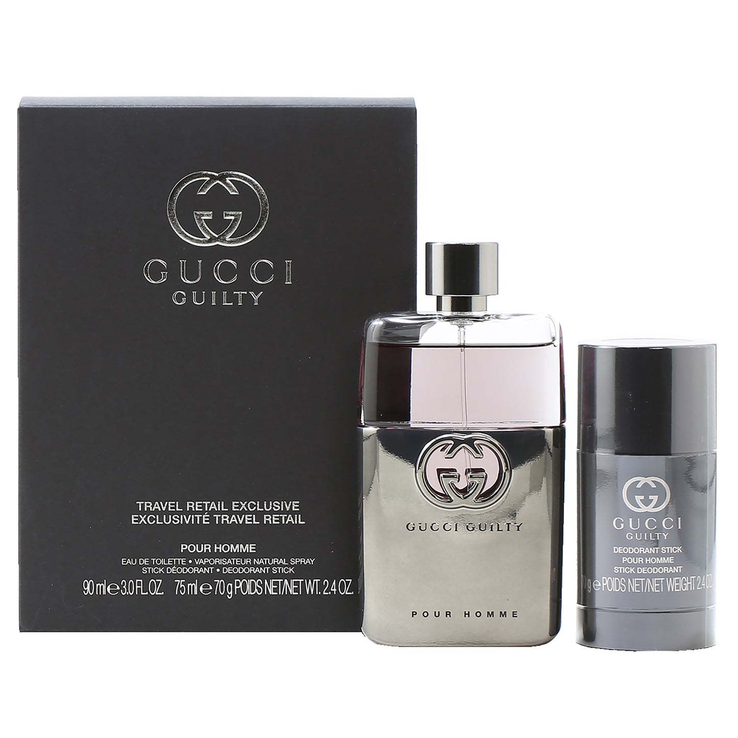 GUCCI GUILTY POUR HOMME SET3 OZ EDT/ 2.4 DEO