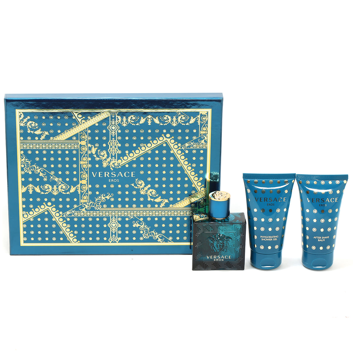 Versace Eros Set 1.7 OZ Spray/1.7 OZ Shower Gel/1.7 OZ After Shave