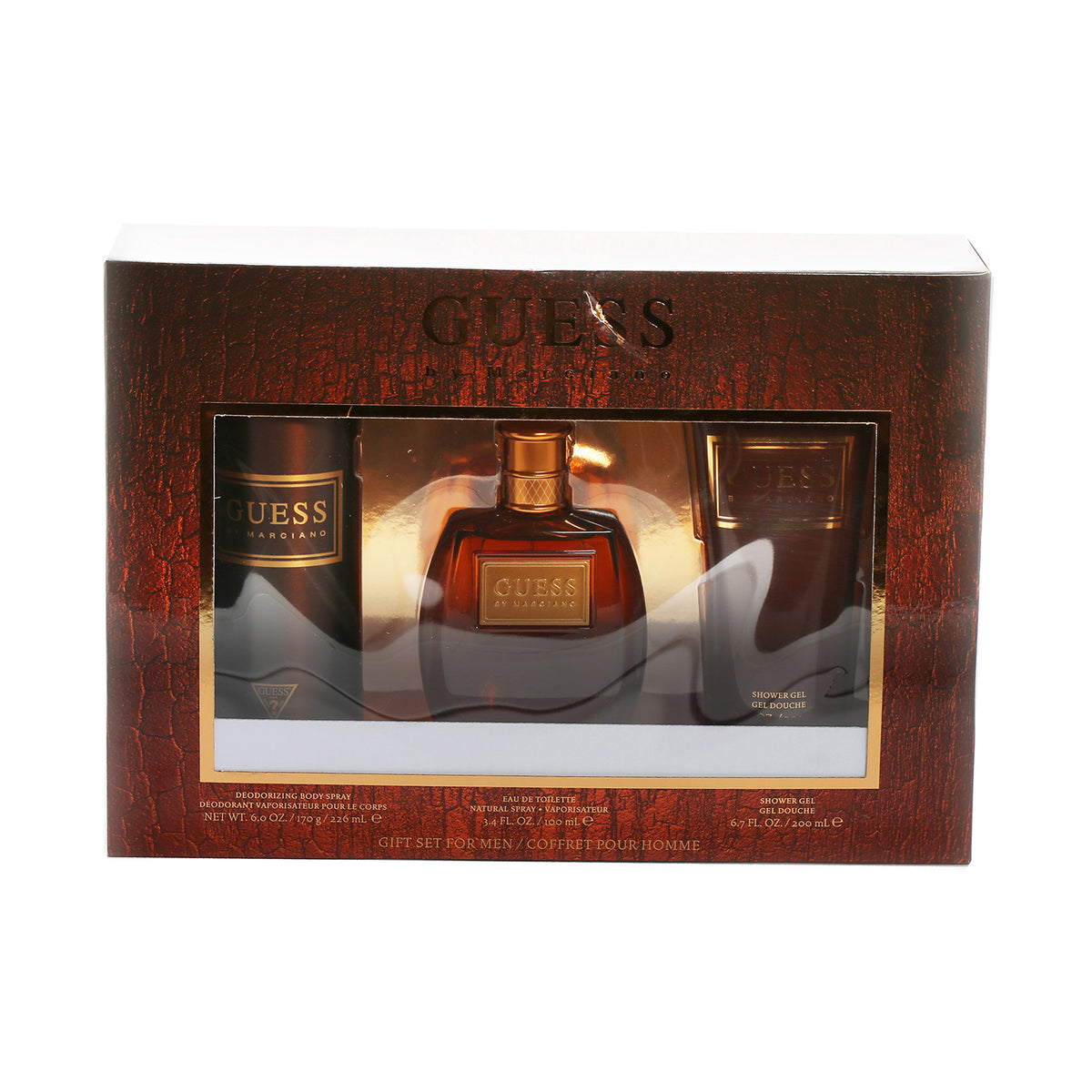 Guess Marciano Men Set -3.4 OZ EDT Spray/ 6 OZ Deo Body Spray/ 6.7 OZ Shower Gel