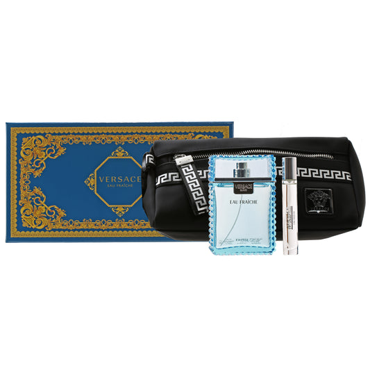 VERSACE DYLAN BLUE SET 3.4 EDT 2.5 DEO STK/TRV EDT SPRAY