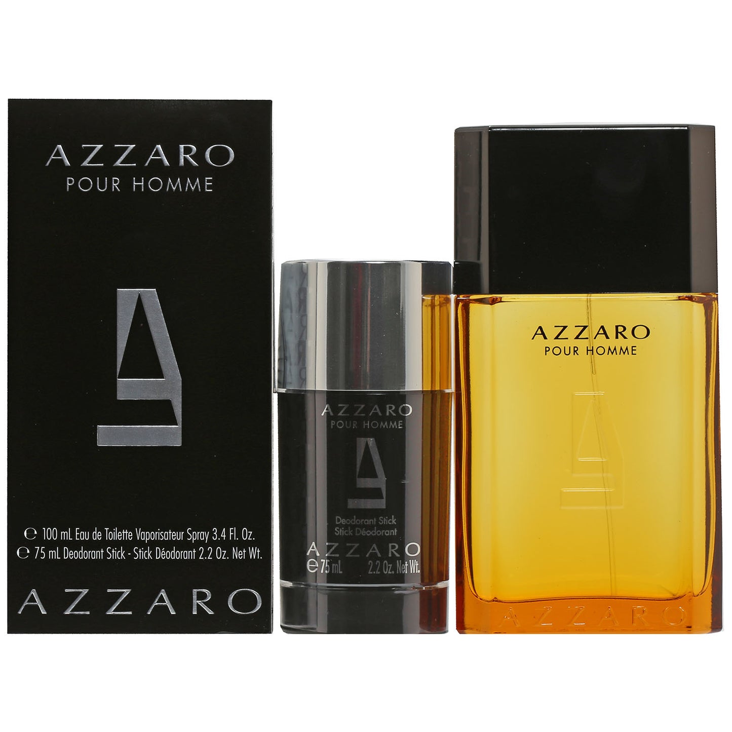 AZZARO FOR MEN SET 3.4 EDT SPR 2.2 OZ DEO STICK