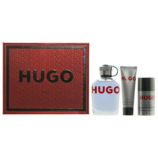 Hugo Boss Mens Set-4.2 OZ EDT Spray/2.5 OZ After Shave Balm/1.7 OZ Shower Gel