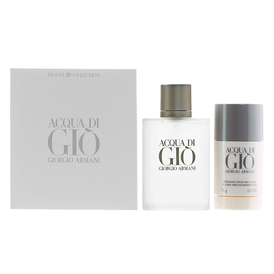 Acqua di Gio Homme Set - 3.4 EDT Spray/ 2.6 OZ Deodorant Stick