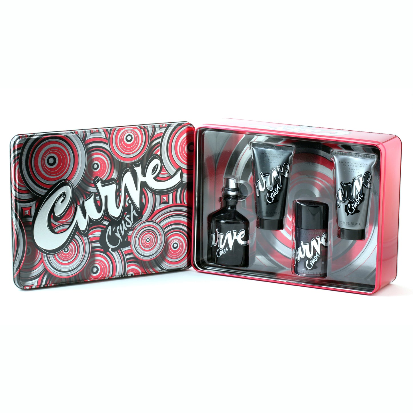 CURVE BLACK by LIZ CLAIBORNE MEN SET 2.5 EDC/3.4 ASB/1.7DEO