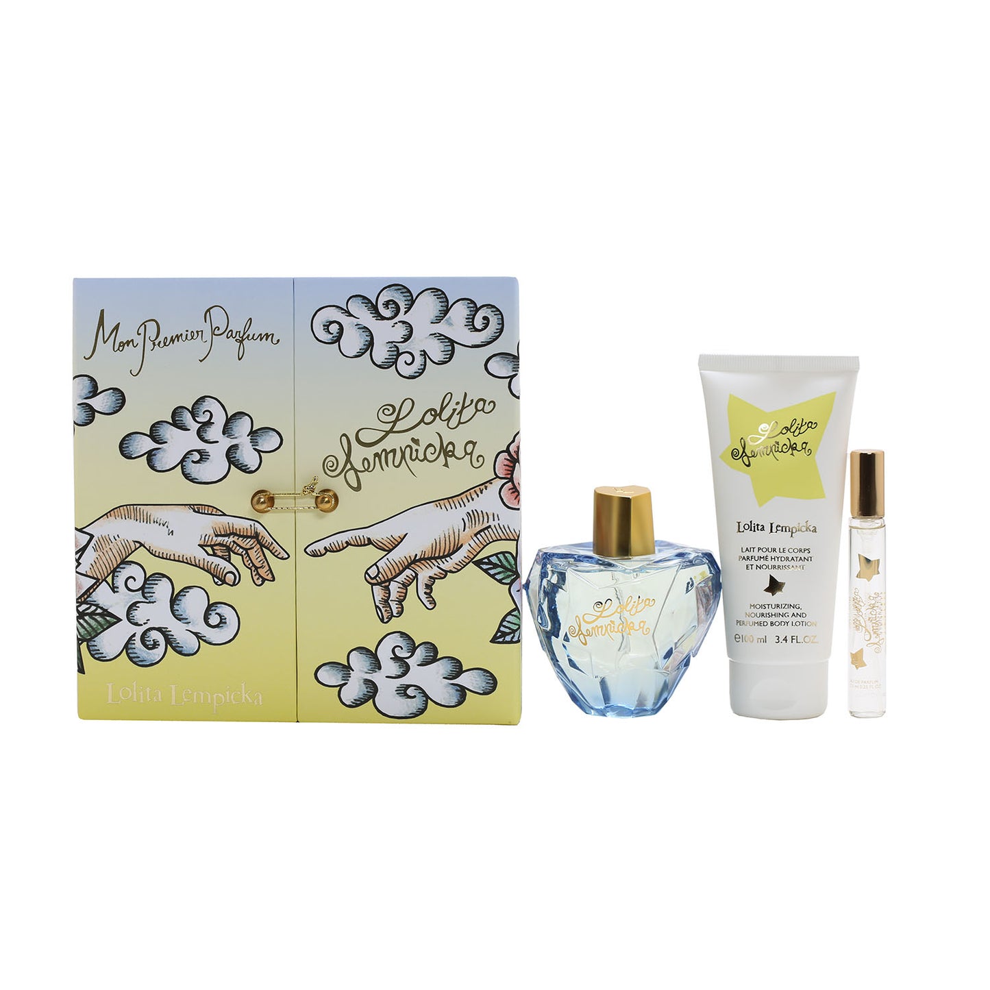 LOLITA LEMPICKA MON PREMIER 3.4 OZ EDP, 3.4 OZ BODY LOTION, .25 OZ EDP